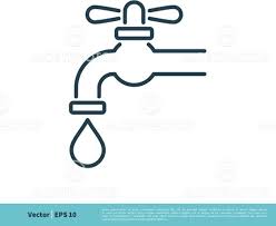 Tap Water Faucet Icon Vecto By