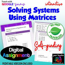 Matrices Solving Systems Of Equations