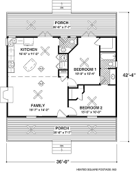 Country Style House Plan 2 Beds 1 5