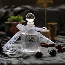 Glass Crystal Embossed Potion Bottles