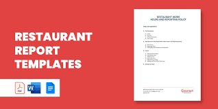 21 Restaurant Report Templates In