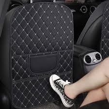 Pu Leather Car Anti Kick Mats Auto Seat
