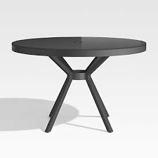 Dune Black Outdoor Round Glass Dining