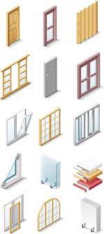 Fine Doors And Windows Icon Vector Free