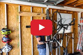 diy simple bike rack in the garage for