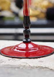 Assera Murano Glass Goblet Red Made
