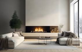 Premium Photo A Fireplace With A Fire
