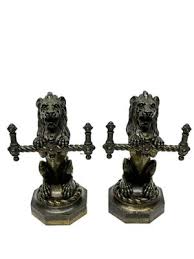 19th French Century Cast Iron Fire Dogs