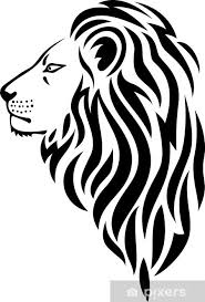 Wall Mural Lion Head Icon Pixers Uk