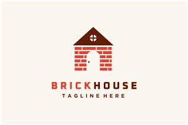Brick House Vintage Logo Design Icon