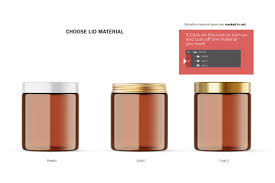 4 Oz Amber Glass Jar With Editable Lid