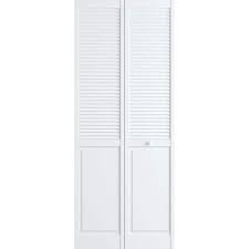 White Wood Interior Closet Bi Fold Door