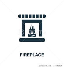 Fireplace Icon Simple Ilration