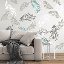 Buy Palm Leaves Pattern Wall Stencil