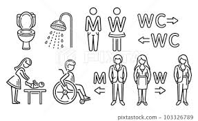 Toilet Wc Male And Female Restroom
