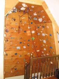 Climbing Wall At The Top Of The Stairs