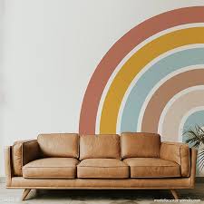Diy Rainbow Wall Mural Paint Stencils