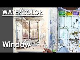 Watercolor Painting Window Steps To
