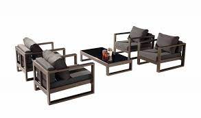 Amber Modern Outdoor Club Chair Set For