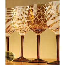 Animal Trend Printed Wine Glasses