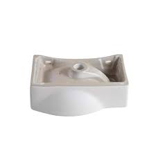 Elanti Wall Mounted Right Facing Bathroom Sink In White