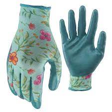 Large Nitrile Coated Garden Gloves