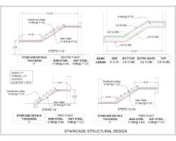 staircase detailing of a c type rcc