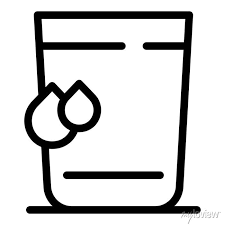 Water Glass Icon Outline Water Glass