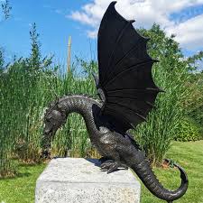 Garden Dragon Statue Fountain Ornament