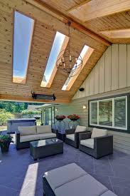 Outdoor Living Area With Skylight