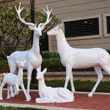 Garden Yard Fiberglass Deer Statue