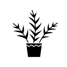 Parlor Palm Black Glyph Icon