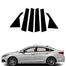 For Hyundai Sonata 2016 2019 6pcs Black