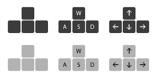 Arrow Keys Keyboard And Wasd Icon Set