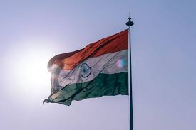 Photo Of Flag Of India On Pole Aged
