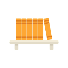 Library Book Shelf Vector Icon Isolated