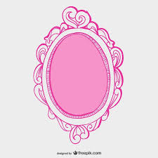 Premium Vector Pink Mirror Frame