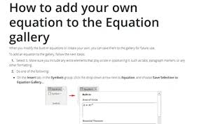 Microsoft Word 2010 Equation Tips And