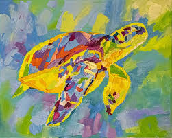 Sea Turtle Painting Original Art