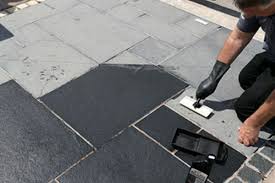 Black Tones To Natural Limestone Paving