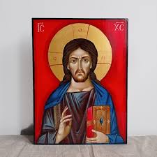 Christ Pantocrator Icon Portrait Image