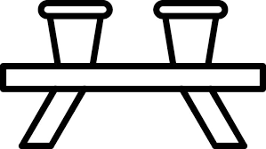 Outdoor Furniture Top View Vector Art