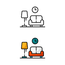 Vector Living Room Icon Design