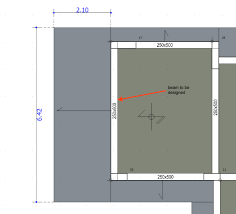 2meter cantilever slab beam design