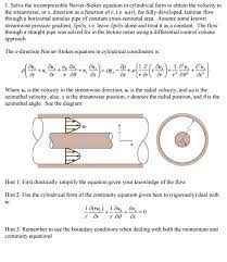 Incompressible Navier Stokes Equation