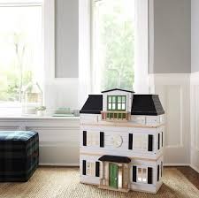 Wooden Dollhouse With Furniture Hearth
