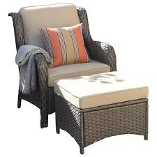 Xizzi Erie Lake Brown 5 Piece Wicker Outdoor Patio Conversation Seating Sofa Set With Beige Cushions