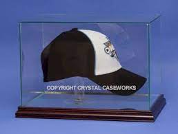 Etched Glass Cap Hat Display Case For