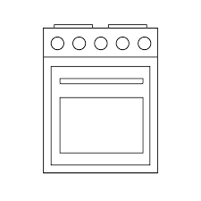 Vector Simple Gas Electric Stove Icon