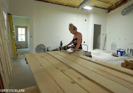 whitewash a knotty pine wood ceiling